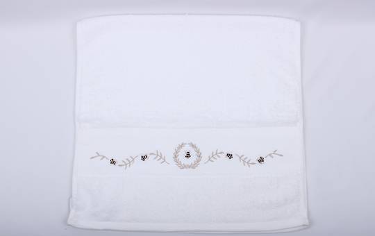Bee embroidered hand towel. Code: HT-BEE